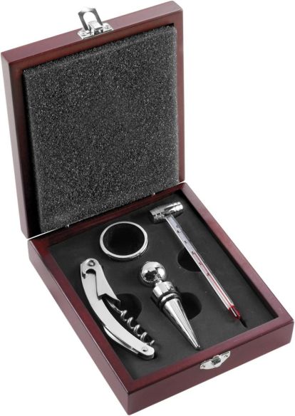 Set de Vino en Caja de Madera Personalizado | Goodie