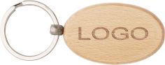 Llavero oval de madera Personalizado 107300