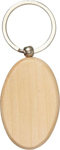 Llavero oval de madera Personalizado 107300
