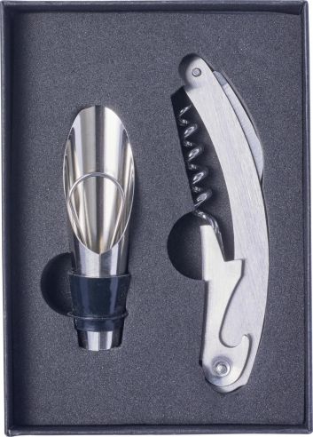Set de vino de acero inox. Personalizado 108589