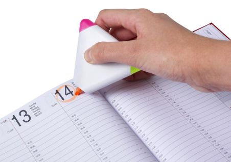 Marcador Fluorescente Triangular Personalizado | Goodie