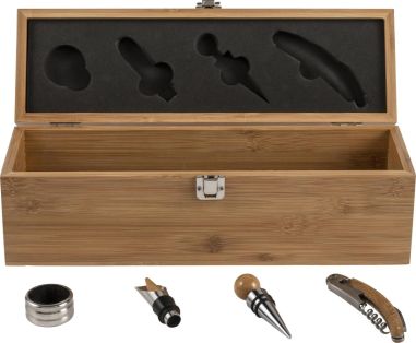 Set de vino de bambú Personalizado 108855