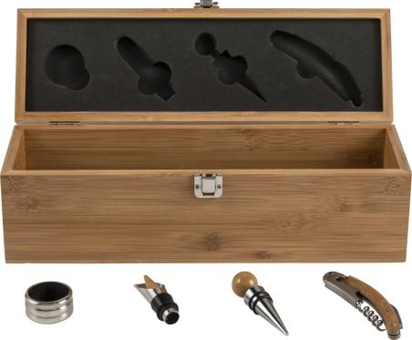 Set de vino de bambú Personalizado 108855