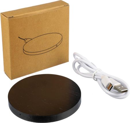 Cargador Inalámbrico de Bambú Personalizado | Goodie