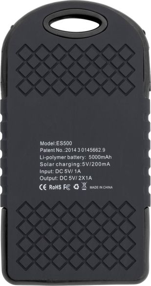 Power Bank solar de caucho y ABS Personalizado 109333