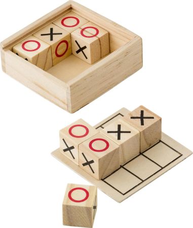Juego 3 en Raya de Madera Personalizado | Goodie