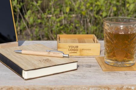 Set de Posavasos de Bambú Personalizado | Goodie