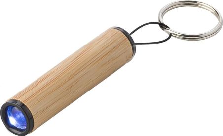 Mini Linterna de Bambú con Llavero Personalizada | Goodie