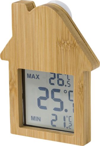 Estación Meteorológica de Bambú con Forma de Casa Personalizada | Goodie