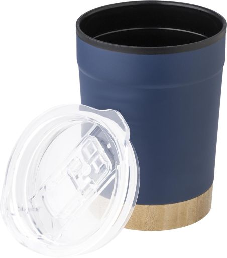 Taza de Acero Inoxidable con Fondo de Bambú Personalizada | Goodie