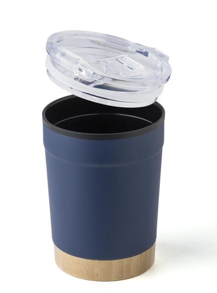 Taza de Acero Inoxidable con Fondo de Bambú Personalizada | Goodie