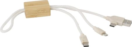 Set de Cables de Bambú Personalizado | Goodie