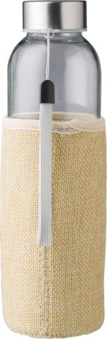 Botella de Cristal con Funda de Yute Personalizada | Goodie