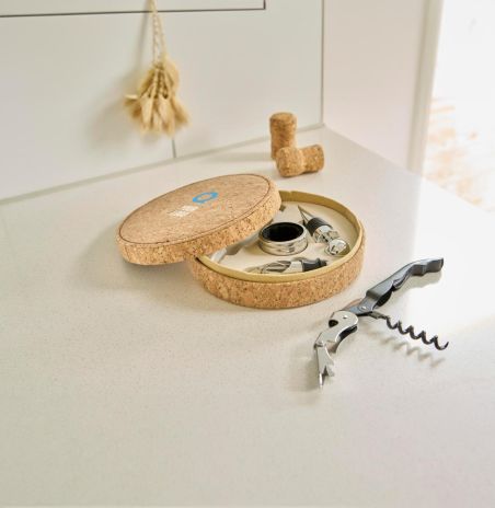 Set de Vino de Corcho Personalizado | Goodie