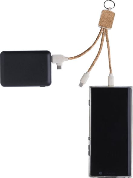 Set de Cables de Corcho con Llavero Personalizado | Goodie