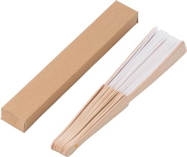 Abanico de rPET con Mango de Madera | Goodie