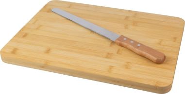 Tabla de Cortar y Cuchillo de Bambú Personalizada | Goodie