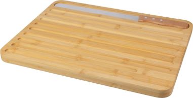 Tabla de Cortar y Cuchillo de Bambú Personalizada | Goodie