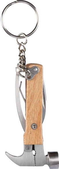 Llavero Multiherramienta de Bambú Forma de Martillo Personalizado | Goodie