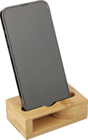 Soporte y Amplificador de Bambú para Teléfono Personalizado | Goodie