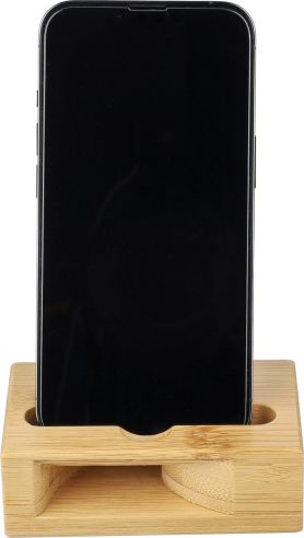 Soporte y Amplificador de Bambú para Teléfono Personalizado | Goodie