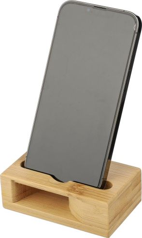 Soporte y Amplificador de Bambú para Teléfono Personalizado | Goodie