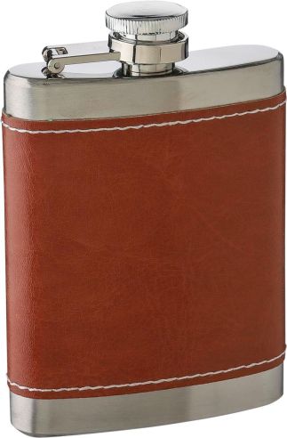 Petaca de Acero Inoxidable con Funda Personalizada | Goodie