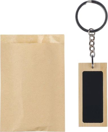 Llavero Rectangular de Bambú Personalizado | Goodie