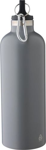 Bidón Termo de Acero Inoxidable Reciclado con Mosquetón Personalizado | Goodie