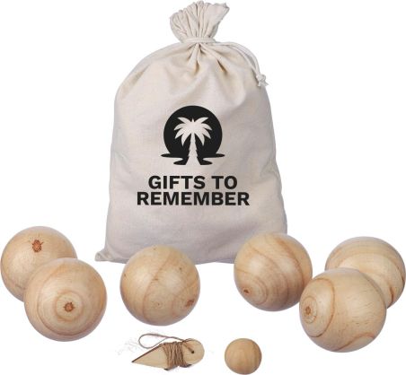 Juego de Petanca con Bolas de Madera Personalizado | Goodie