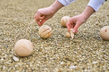 Juego de Petanca con Bolas de Madera Personalizado | Goodie