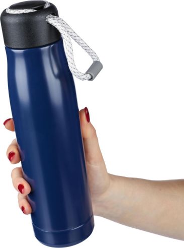 Botella Termo de Acero Inoxidable Reciclado 500ml con Cordón Personalizada | Goodie
