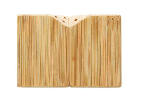 Salero y pimentero de bambú Personalizado 7MO2771