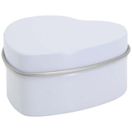 Vela con forma de corazón y aroma de vainilla en caja metálica Personalizada 6126353