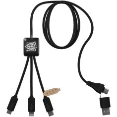 Cable de carga 5 en 1 RPET con transferencia de datos SCX...