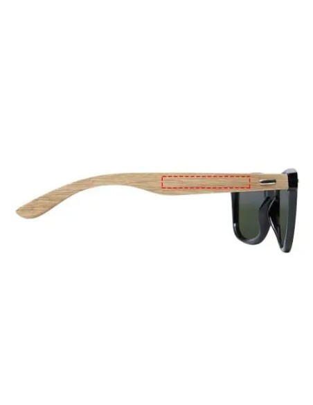 Gafas de sol polarizadas con cristal de espejo de PET reciclado/madera en caja de regalo Personalizada 6127002
