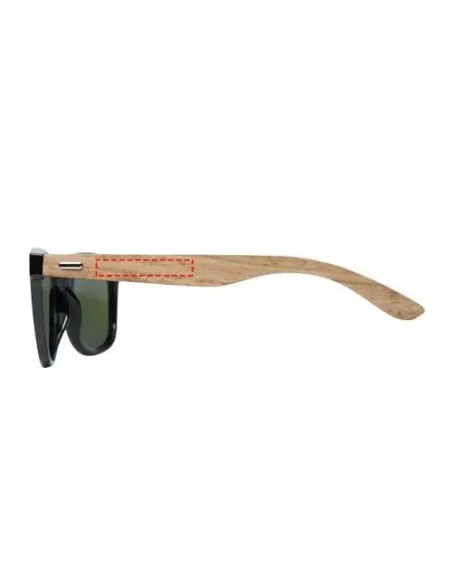 Gafas de sol polarizadas con cristal de espejo de PET reciclado/madera en caja de regalo Personalizada 6127002