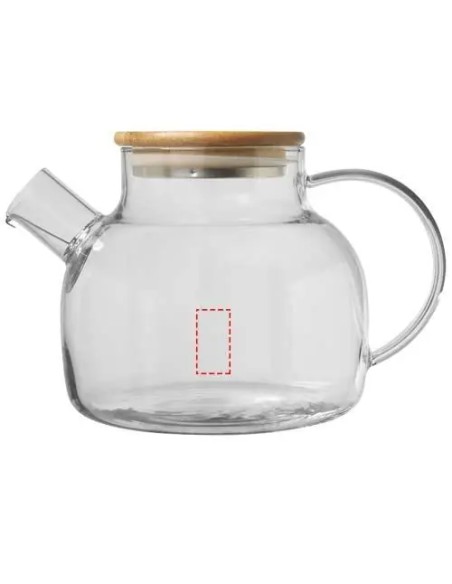 Tetera con filtro y tapa de bambú Personalizada 6113395