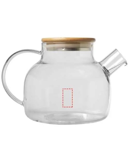 Tetera con filtro y tapa de bambú Personalizada 6113395