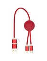 Cable 5 en 1 de aluminio y plástico reciclado de 30 cm para sincronización de datos y carga rápida de 27 W Personalizado 6124424 - Imagen 13