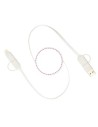 Cable retráctil 5 en 1 de plástico reciclado de 90 cm para sincronización de datos y carga rápida de 40 W Personalizada 6124430 - Imagen 12