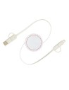 Cable retráctil 5 en 1 de plástico reciclado de 90 cm para sincronización de datos y carga rápida de 40 W Personalizada 6124430 - Imagen 17
