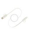 Cable retráctil 5 en 1 de plástico reciclado de 90 cm para sincronización de datos y carga rápida de 40 W Personalizada 6124430 - Imagen 19