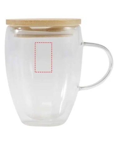 Taza de Vidrio con Tapa de Bambú 350 ml | Goodie
