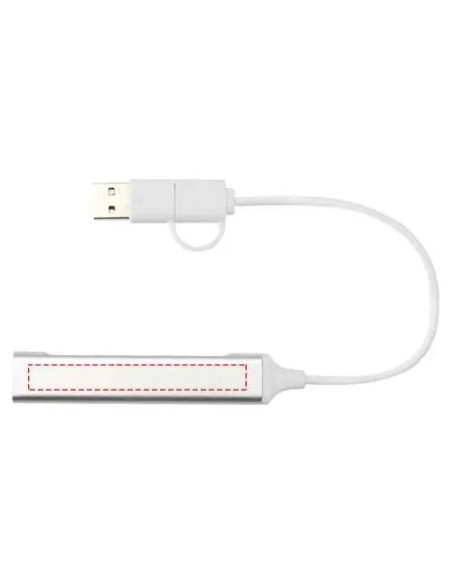 Hub USB-A y Tipo-C 4 Puertos Aluminio | Goodie