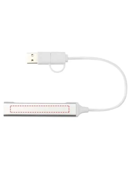 Hub USB-A y Tipo-C 4 Puertos Aluminio | Goodie