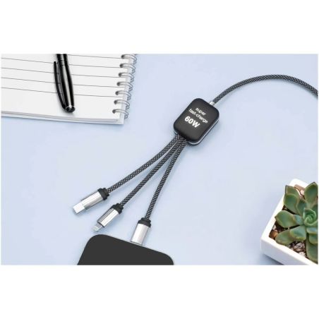 Cable de Carga Tipo C 60W con Doble Logotipo Retroiluminado Personaliz