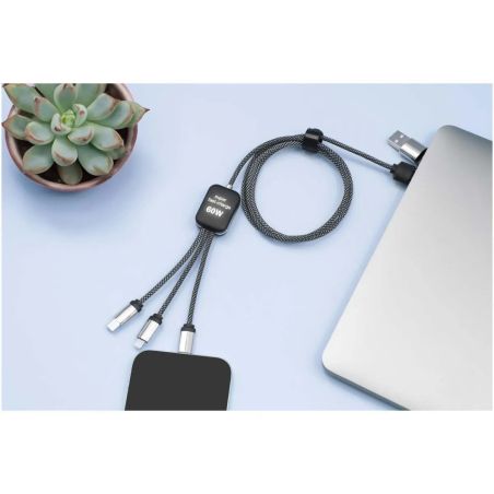 Cable de Carga Tipo C 60W con Doble Logotipo Retroiluminado Personaliz