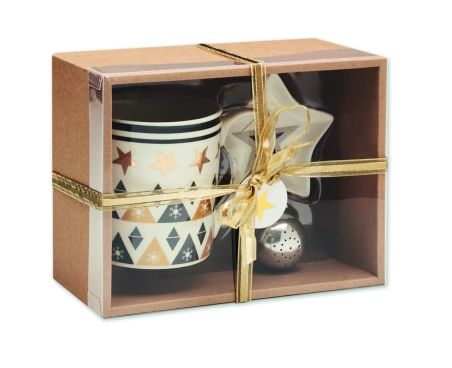 Set de Taza, Plato y Filtro de Té en Caja Personalizado 7CX1443