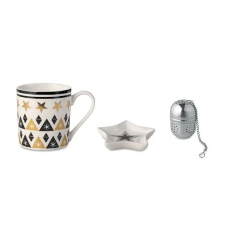 Set de Taza, Plato y Filtro de Té en Caja Personalizado 7CX1443